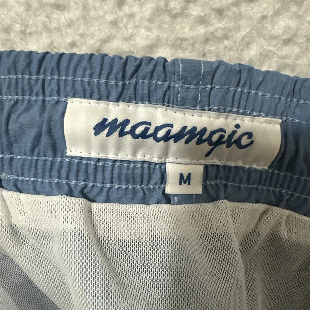 maamgic Men's Size M Swim‎ Trunks with Mesh Lining Quick Dry Drawstring Pockets